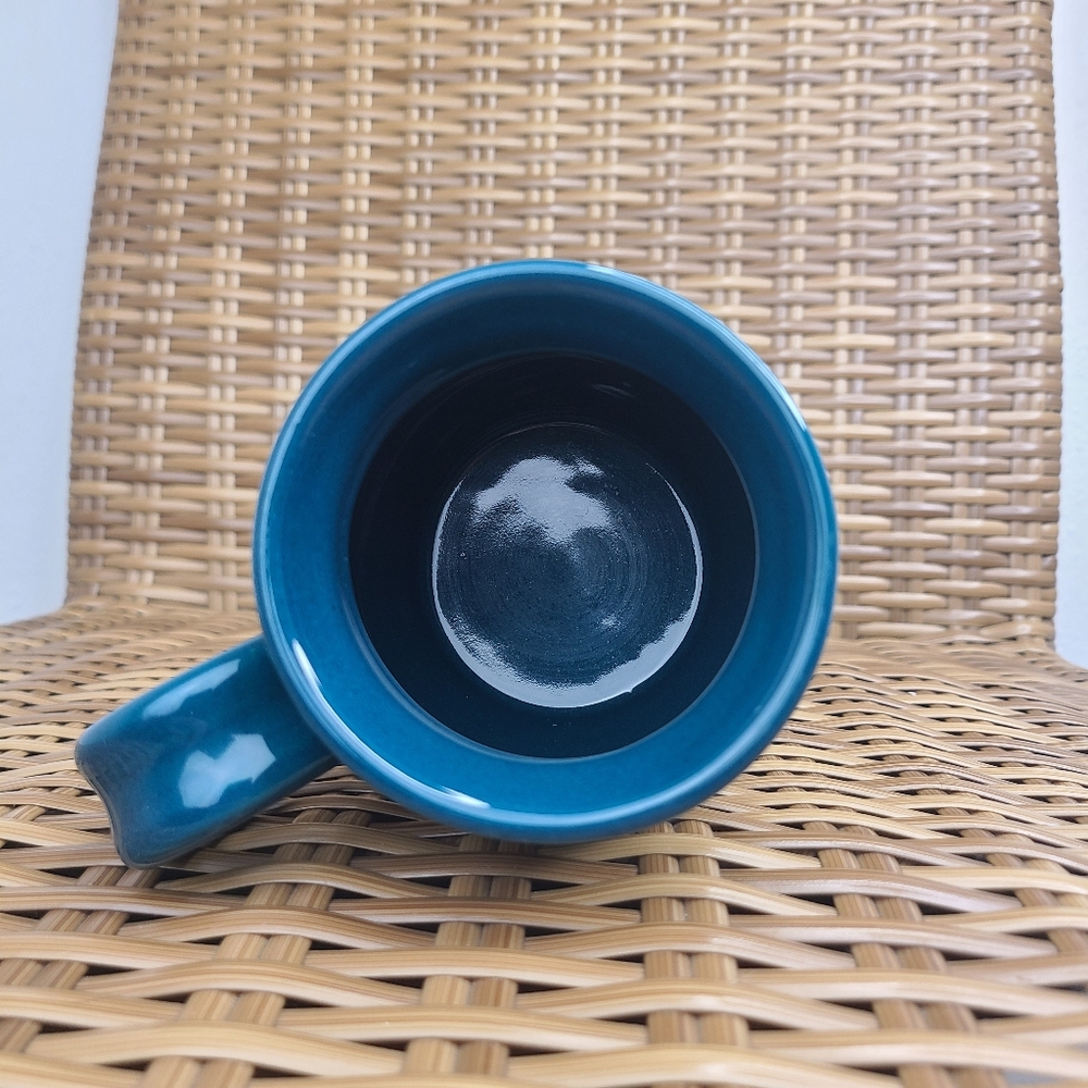 Cold Mountain Pottery Coffee Mug Clearwater Lodge Aspen Leaves Engraved Blue - Picture 9 of 13